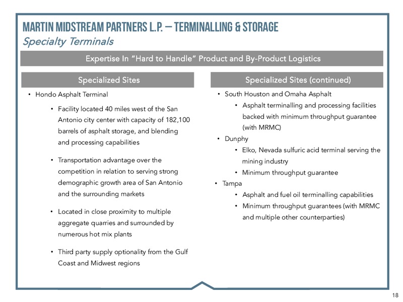 RBC CAPITAL MARKETS 2018 – Martin Midstream Partners Lp – slide 16