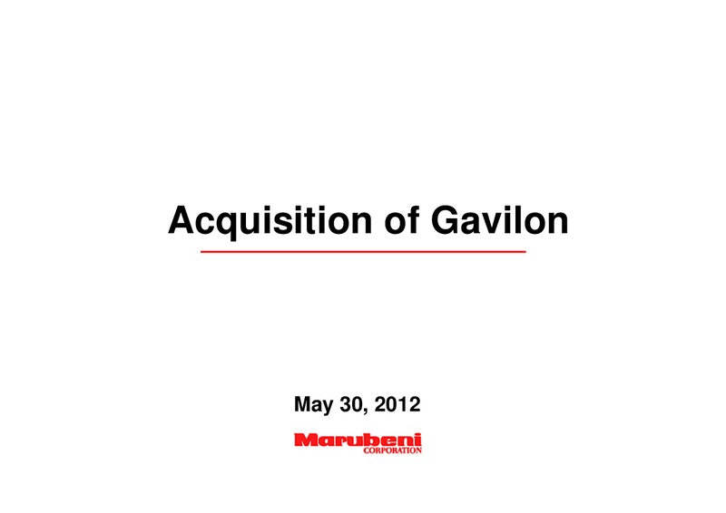 Acquisition of Gavilon – Marubeni Corporation – slide 1