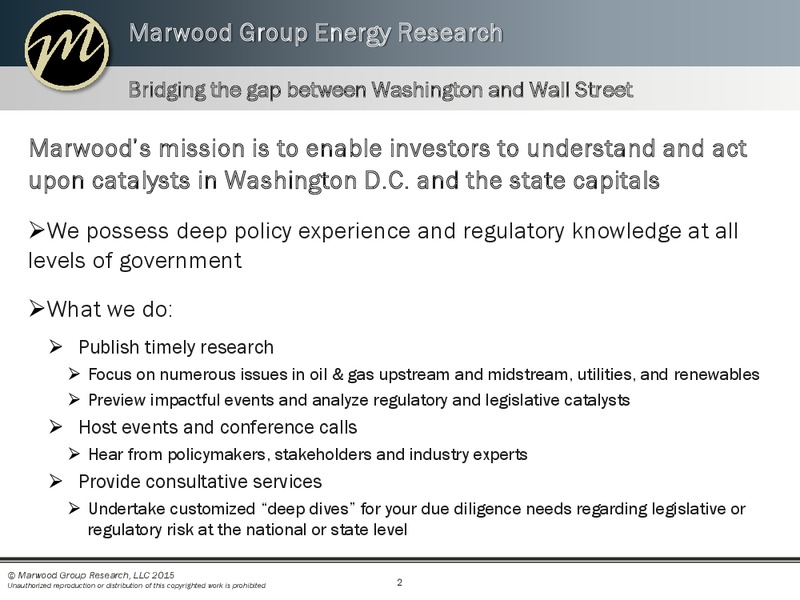 Enercom Conference – Marwood Group – slide 2
