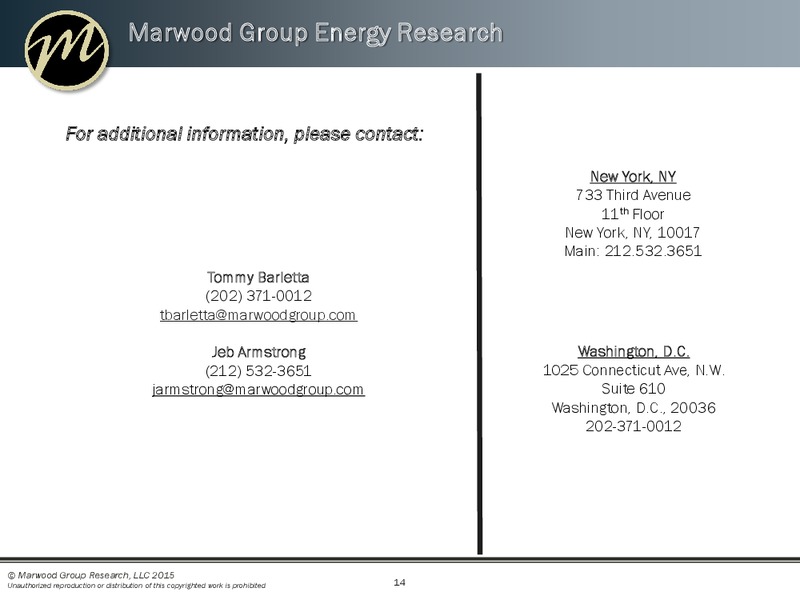 Enercom Conference – Marwood Group – slide 14