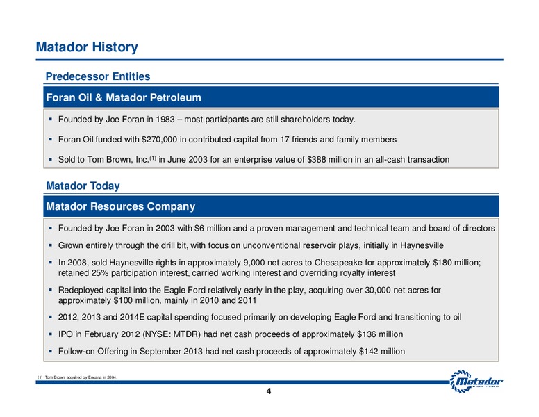 March 2014 Investor Presentation – Matador Resources Company – slide 3