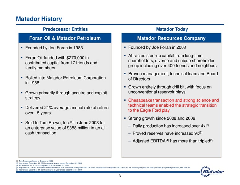 IPAA Oil Gas Investment Symposium – Matador Resources Company – slide 3