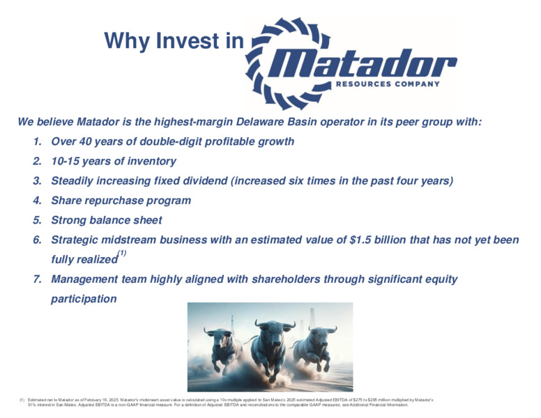 1Q 2025 Earnings Presentation – Matador Resources Company – slide 19