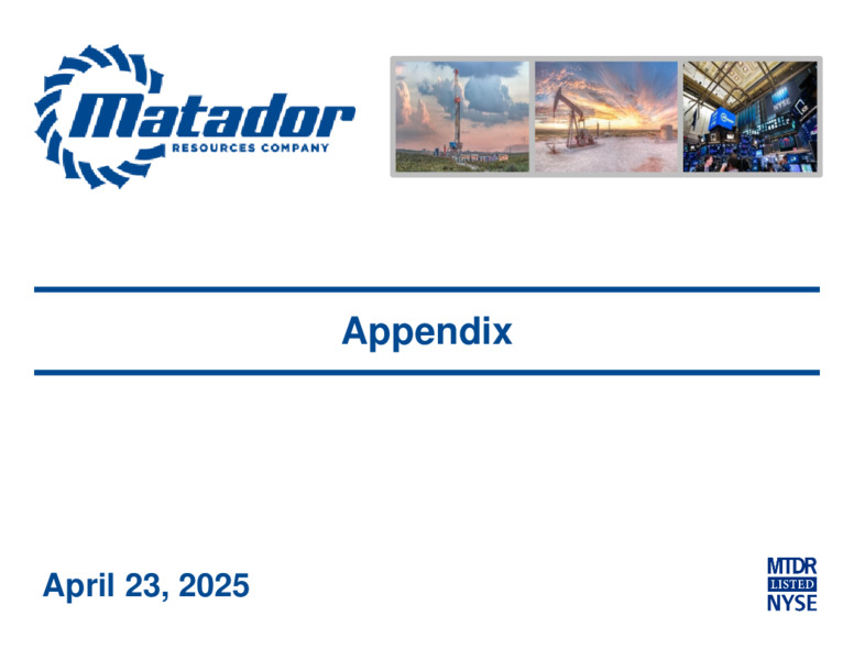 1Q 2025 Earnings Presentation – Matador Resources Company – slide 20