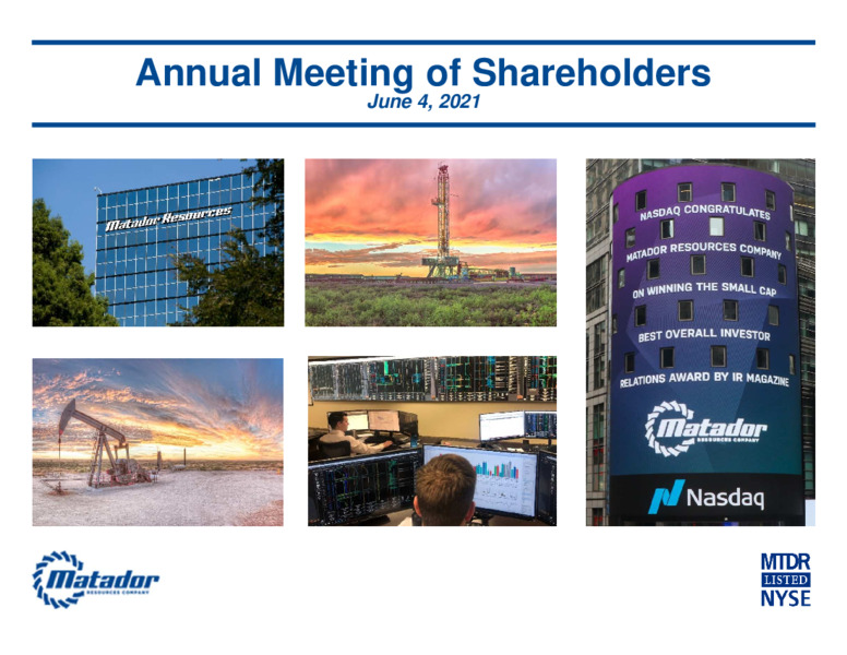 2021 Annual Meeting of Shareholders – Matador Resources Company – slide 59