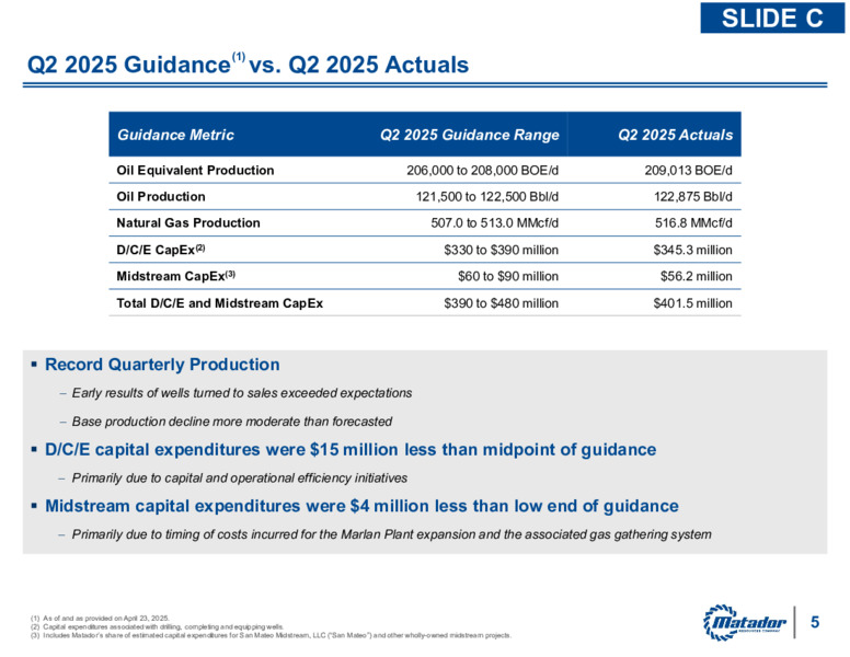 2Q 2025 Earnings Release – Matador Resources Company – slide 4