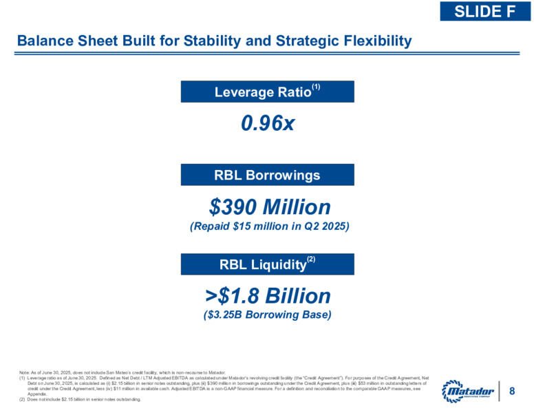 2Q 2025 Earnings Release – Matador Resources Company – slide 7