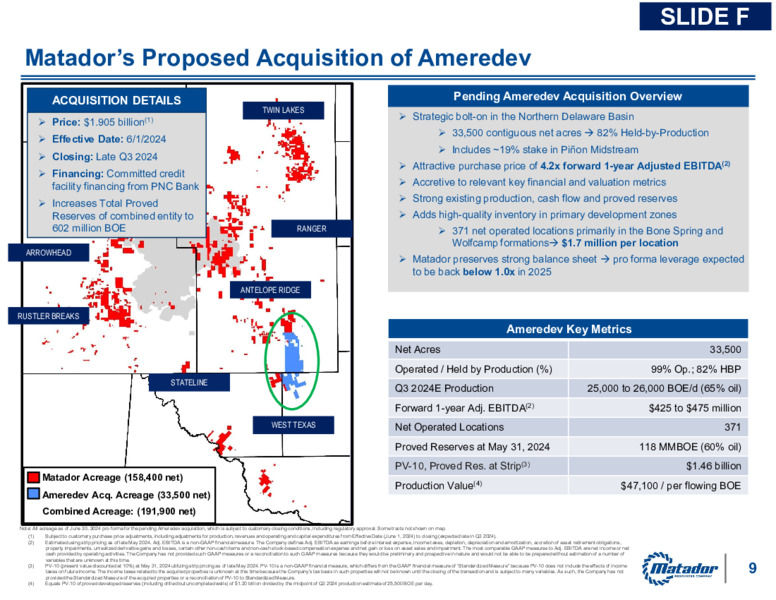 Second Quarter 2024 Earnings Release – Matador Resources Company – slide 8
