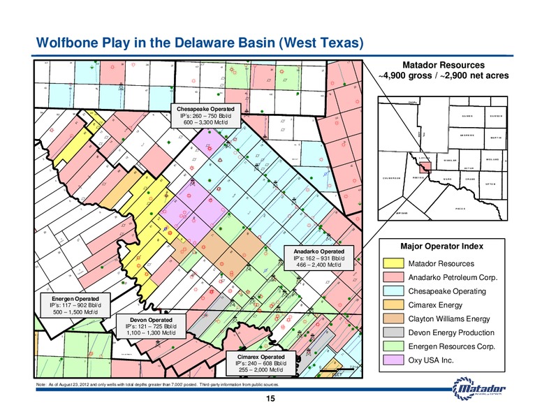 August 2012 Investor Presentation – Matador Resources Company – slide 15