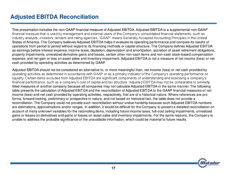 3Q 2018 Earnings Presentation – Matador Resources Company – slide 16