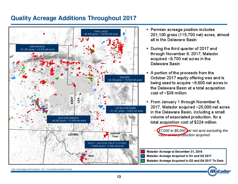 November 2017 Investor Presentation – Matador Resources Company – slide 12