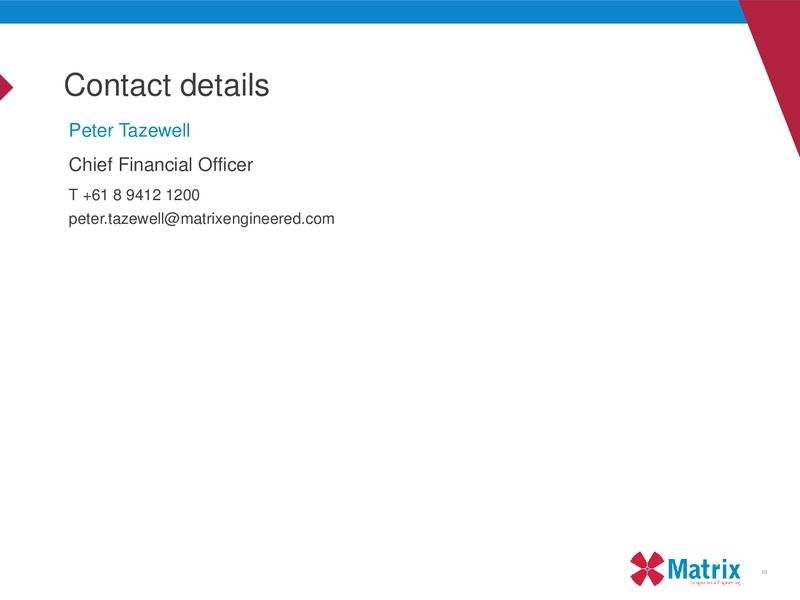 Euroz Industrials Tour – Matrix Service Company – slide 19
