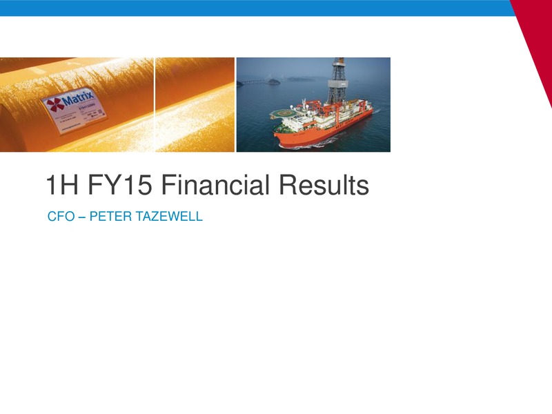 HALF YEAR RESULT 2015 – Matrix Composites & Engineering Limited – slide 9