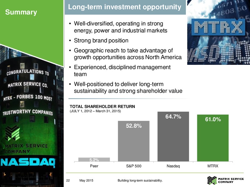 Q3 Fiscal Year 2015 Earnings Call – Matrix Service Company – slide 21
