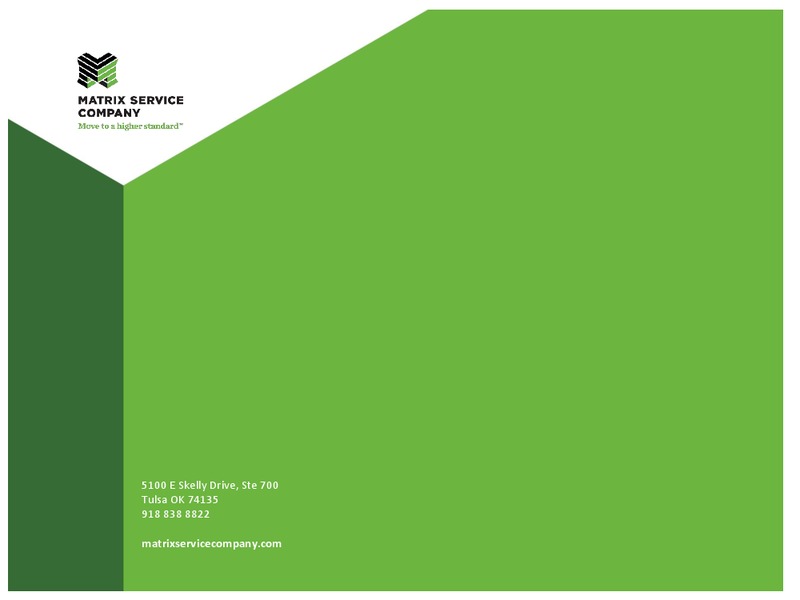 JUNE 2015 INVESTOR PRESENTATION – Matrix Service Company – slide 23