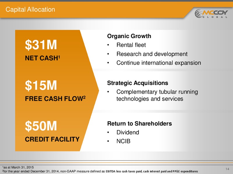May 2015 Investor Presentation – Mccoy Global – slide 13