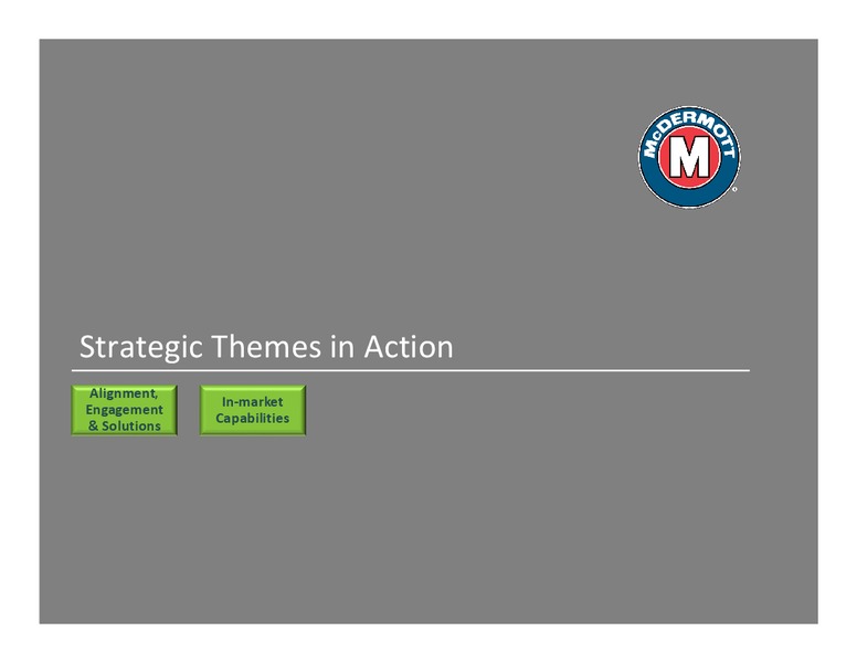 Credit Suisse Engineering and Construction Conference – Mcdermott International – slide 11