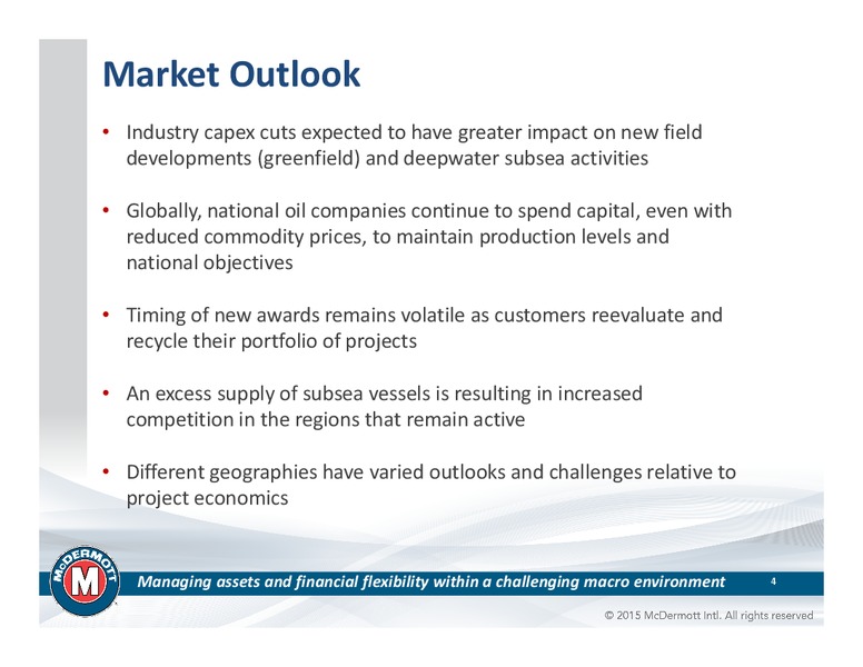 Pareto Securities Conference – Mcdermott International – slide 3