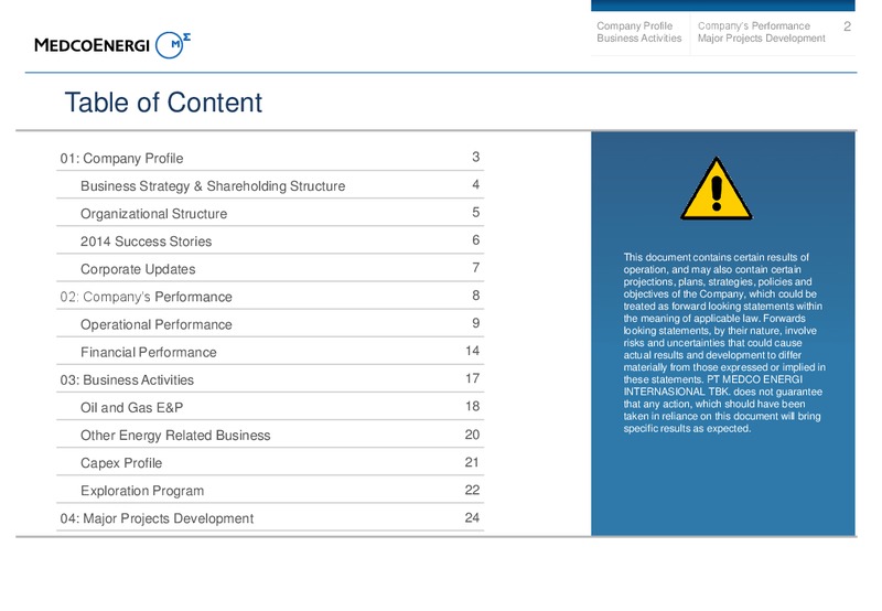 9M14 Investor Update Website – Medco Energi – slide 2