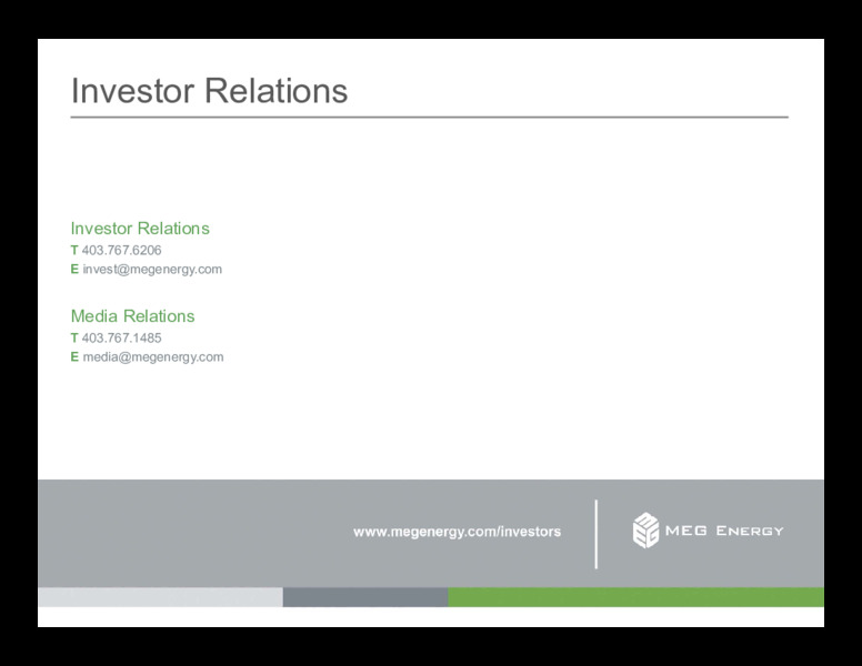 March 2020 Corporate Presentation – Meg Energy – slide 15