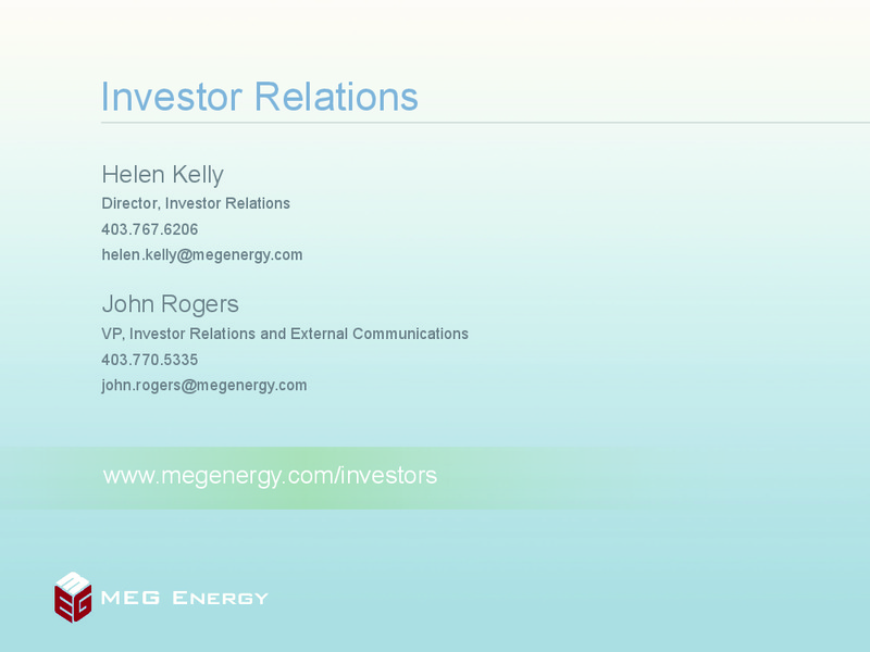 June 2017 Investor Presentation – Meg Energy – slide 18