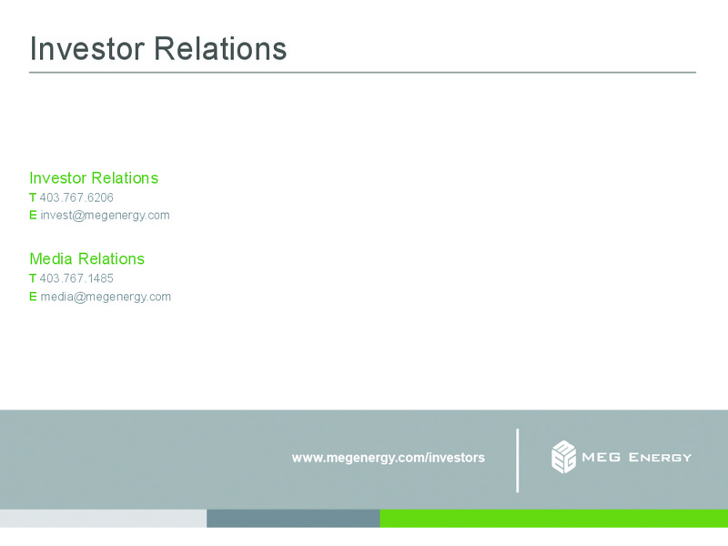 August 2019 Earnings Presentation – Meg Energy – slide 14