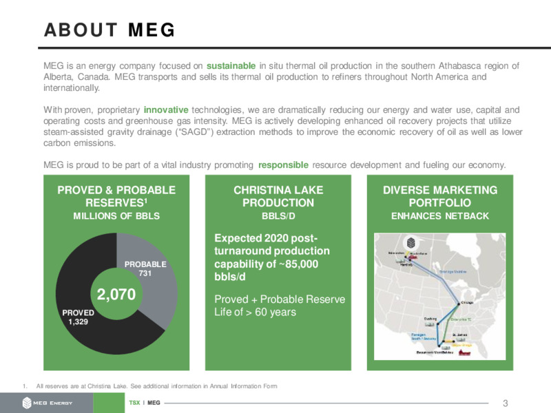 2Q 2020 Earnings Presentation – Meg Energy – slide 3
