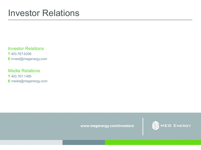 November 2019 Investor Presentation – Meg Energy – slide 13