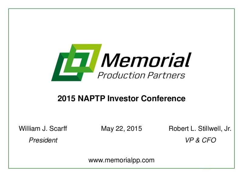 2015 NAPTP Investor Conference – Memorial Production Partners Lp – slide 1