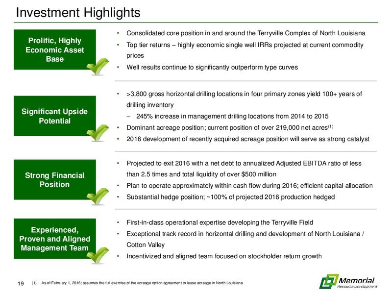 IPAA OGIS New York Conference – Memorial Resource Development Corp. – slide 18