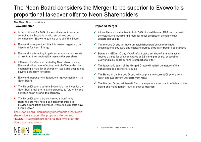 November 2014 Investor Presentation – Meo Australia Ltd. – slide 4