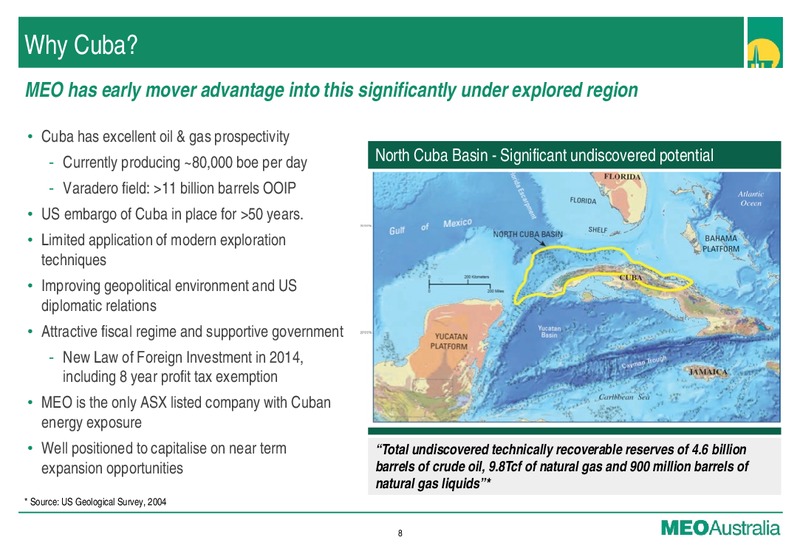 November 2015 Investor Presentation – Meo Australia Ltd. – slide 8