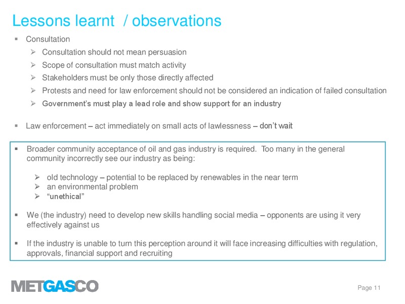GOOD OIL CONFERENCE – Metgasco – slide 10