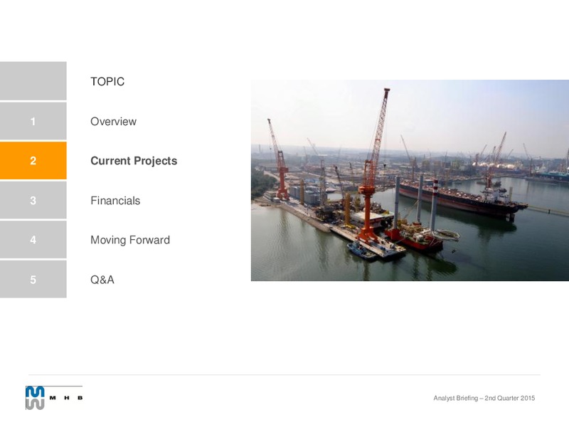 Q2 2015 Financial Results and Update – Mhb Offshore Solutions – slide 5