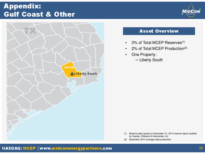 INVESTOR PRESENTATION – Mid-Con Energy Partners Lp – slide 35