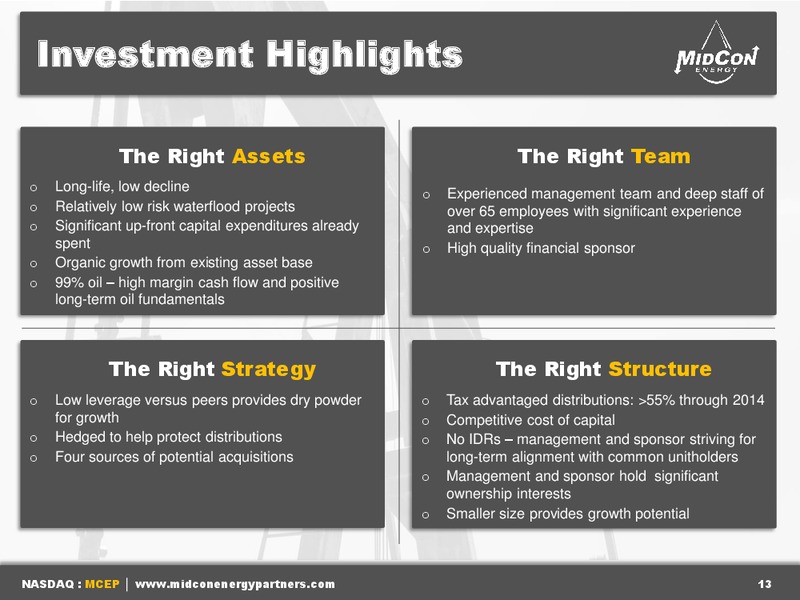 Investor Presentation – Mid-Con Energy Partners Lp – slide 12