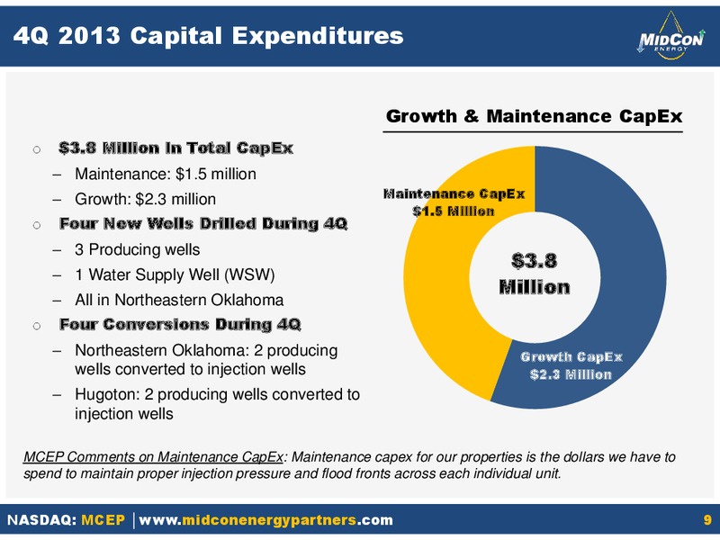 Q4 2013 EARNINGS CALL – Mid-Con Energy Partners Lp – slide 8