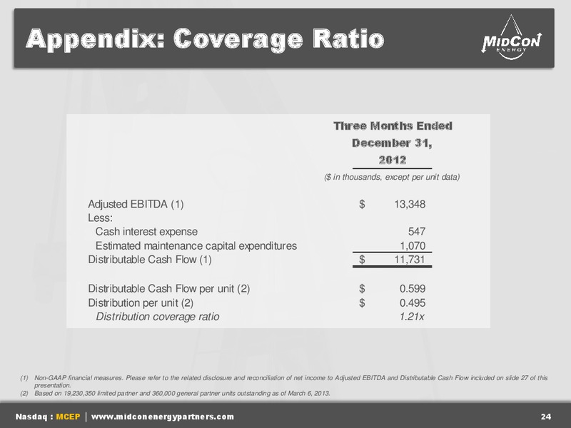 IPAA OGIS – Mid-Con Energy Partners Lp – slide 23