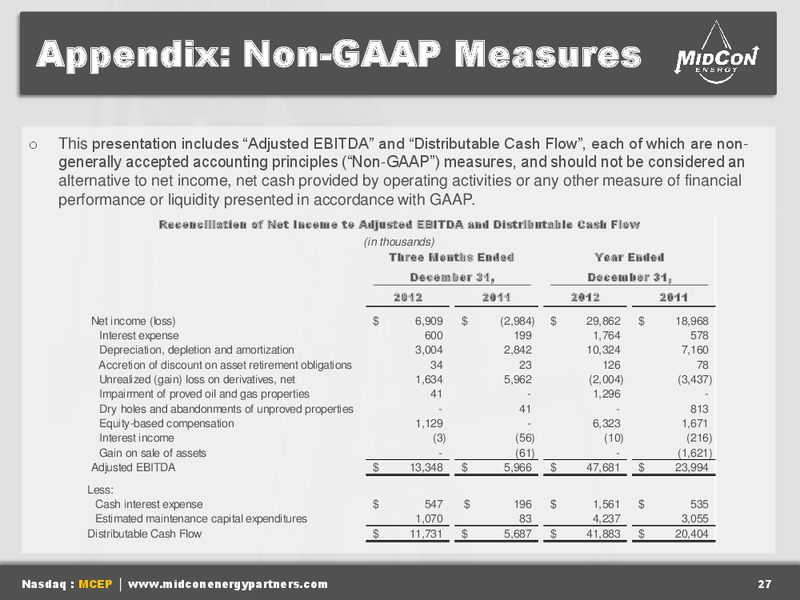 IPAA OGIS – Mid-Con Energy Partners Lp – slide 26