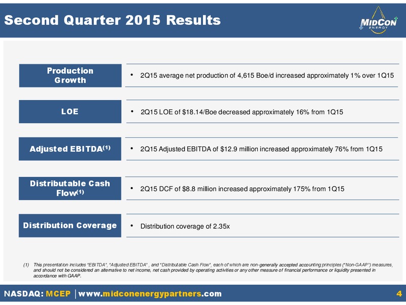 Q2 2015 Earnings Call – Mid-Con Energy Partners Lp – slide 3