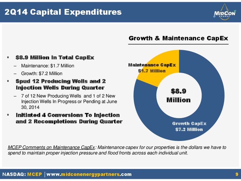 Q2 2014 EARNINGS CALL – Mid-Con Energy Partners Lp – slide 8