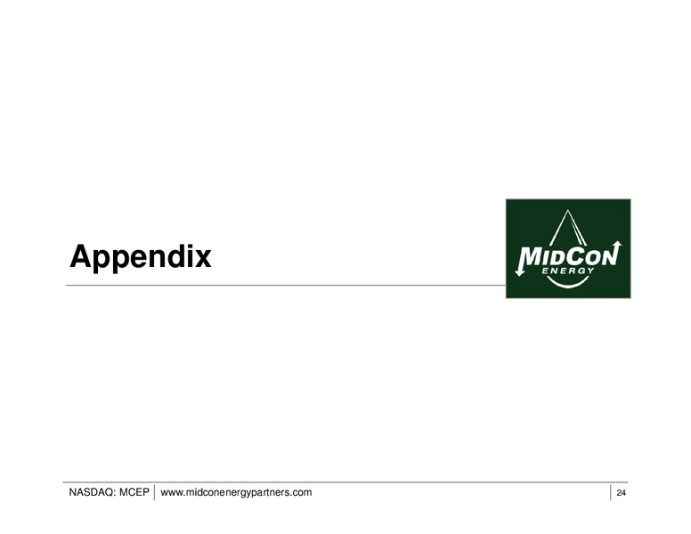IPAA OGIS SAN FRANCISCO – Mid-Con Energy Partners Lp – slide 23