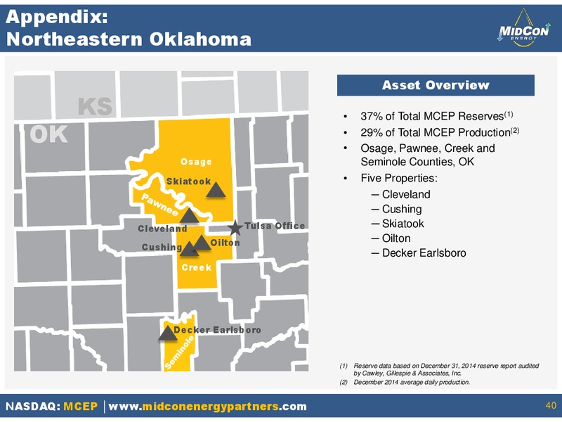 October Investor Presentation – Mid-Con Energy Partners Lp – slide 36