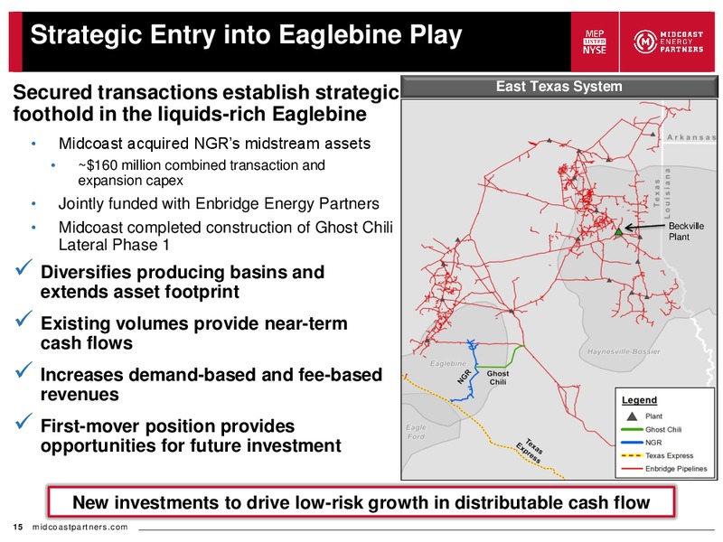 January 2016 Investor Presentation – Midcoast Energy Partners, L.P. – slide 15
