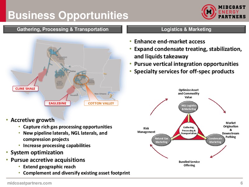 Q4 2013 EARNINGS CALL – Midcoast Energy Partners, L.P. – slide 6