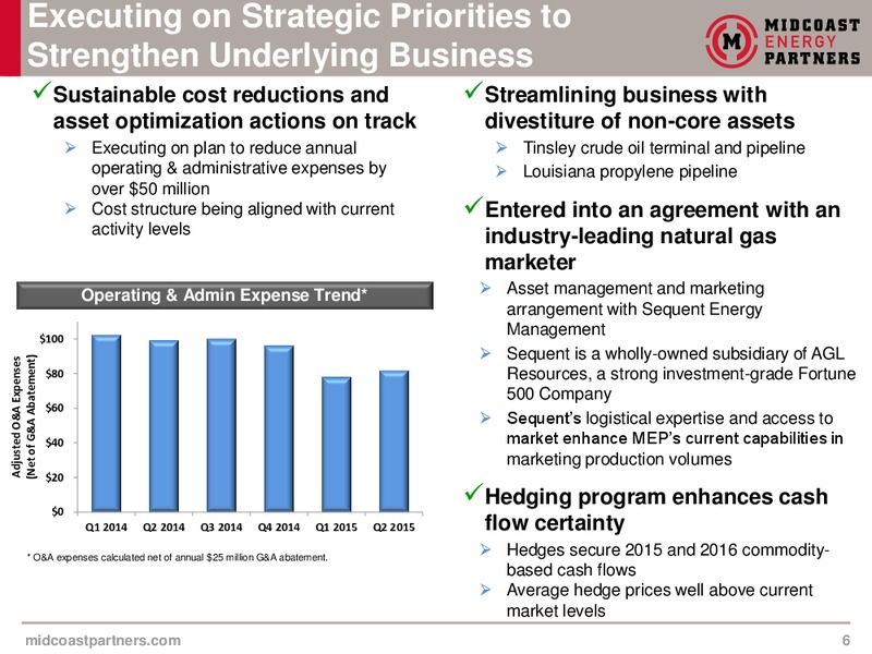 Q@ 2015 Earnings Presentation – Midcoast Energy Partners, L.P. – slide 5