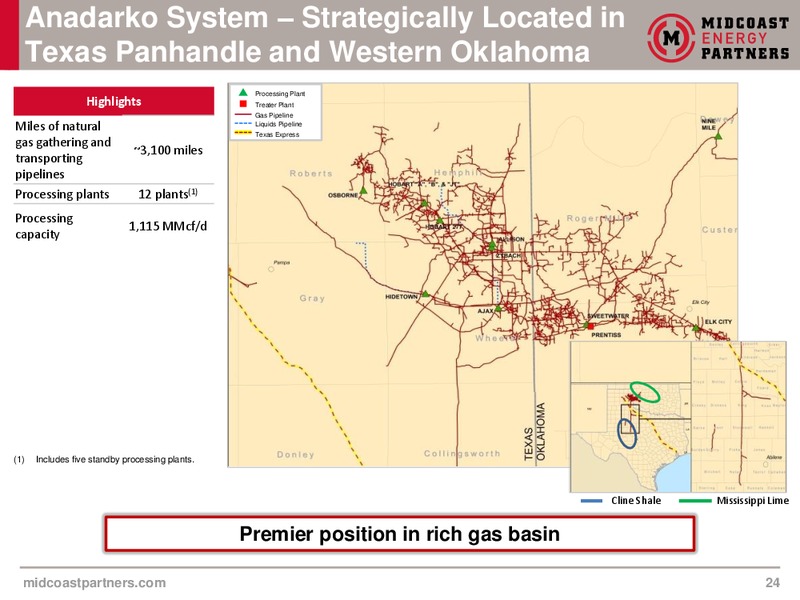August 2015 Investor Presentation – Midcoast Energy Partners, L.P. – slide 24