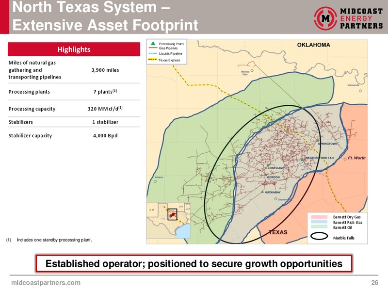 August 2015 Investor Presentation – Midcoast Energy Partners, L.P. – slide 26