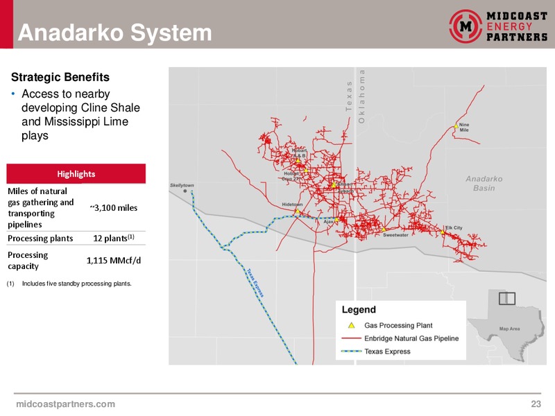 December 2015 Investor Presentation – Midcoast Energy Partners, L.P. – slide 23