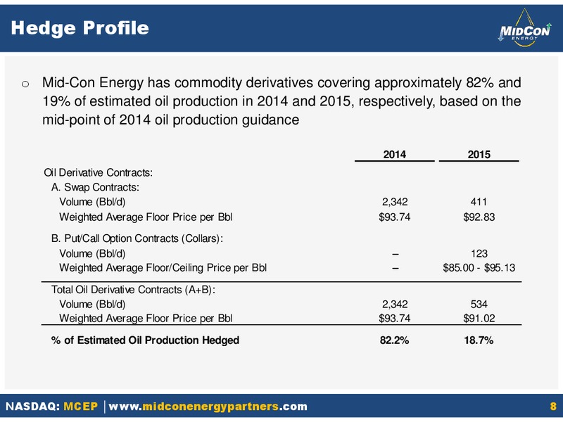 Q4 2013 EARNINGS CALL – Midcon Energy – slide 7